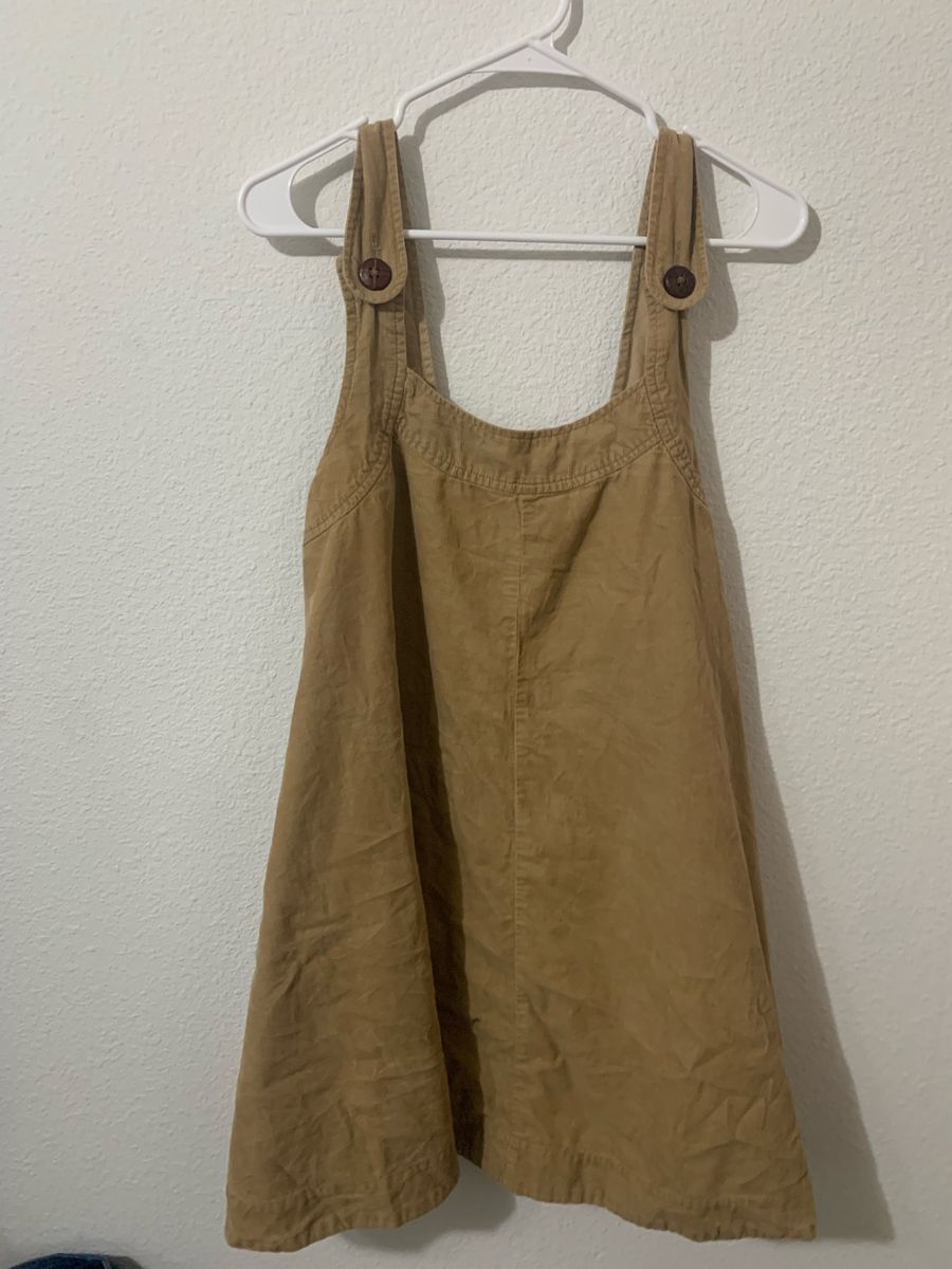 Brown overall dress